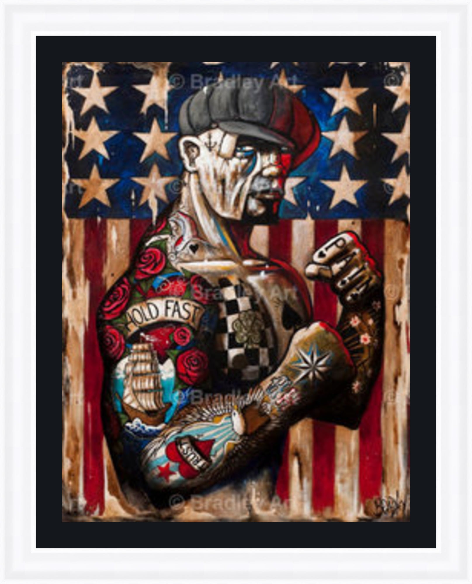 "Hold Fast for Harley Davidson" HE Canvas