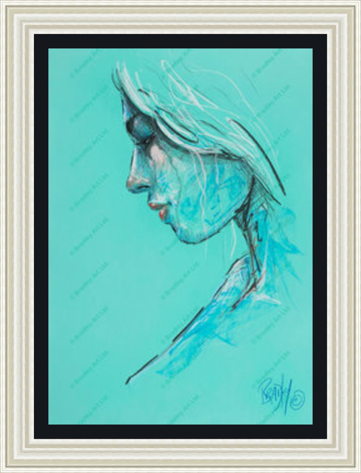 "Study III" (Green) HE Canvas