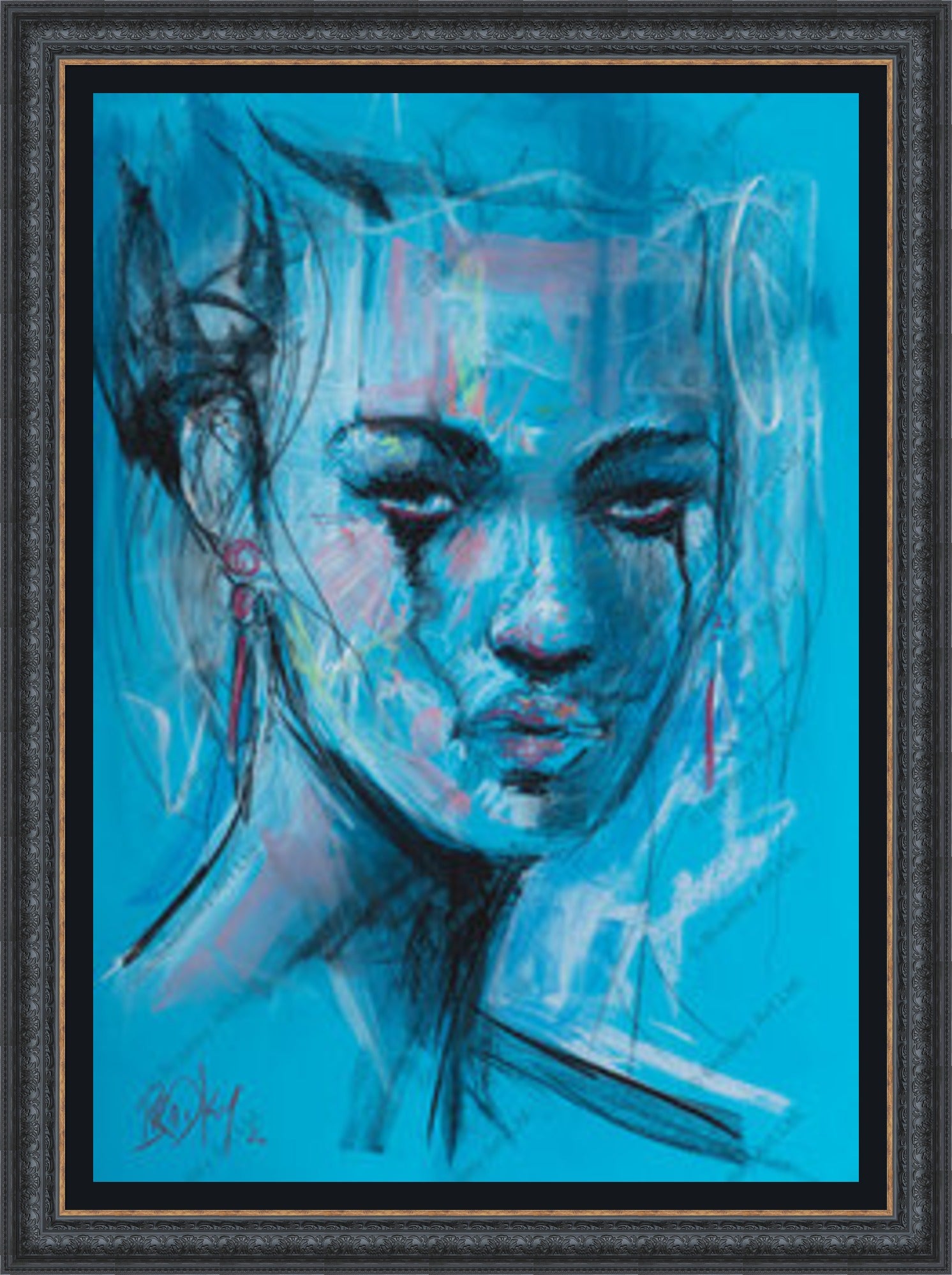 "Study II" (Blue) HE Canvas