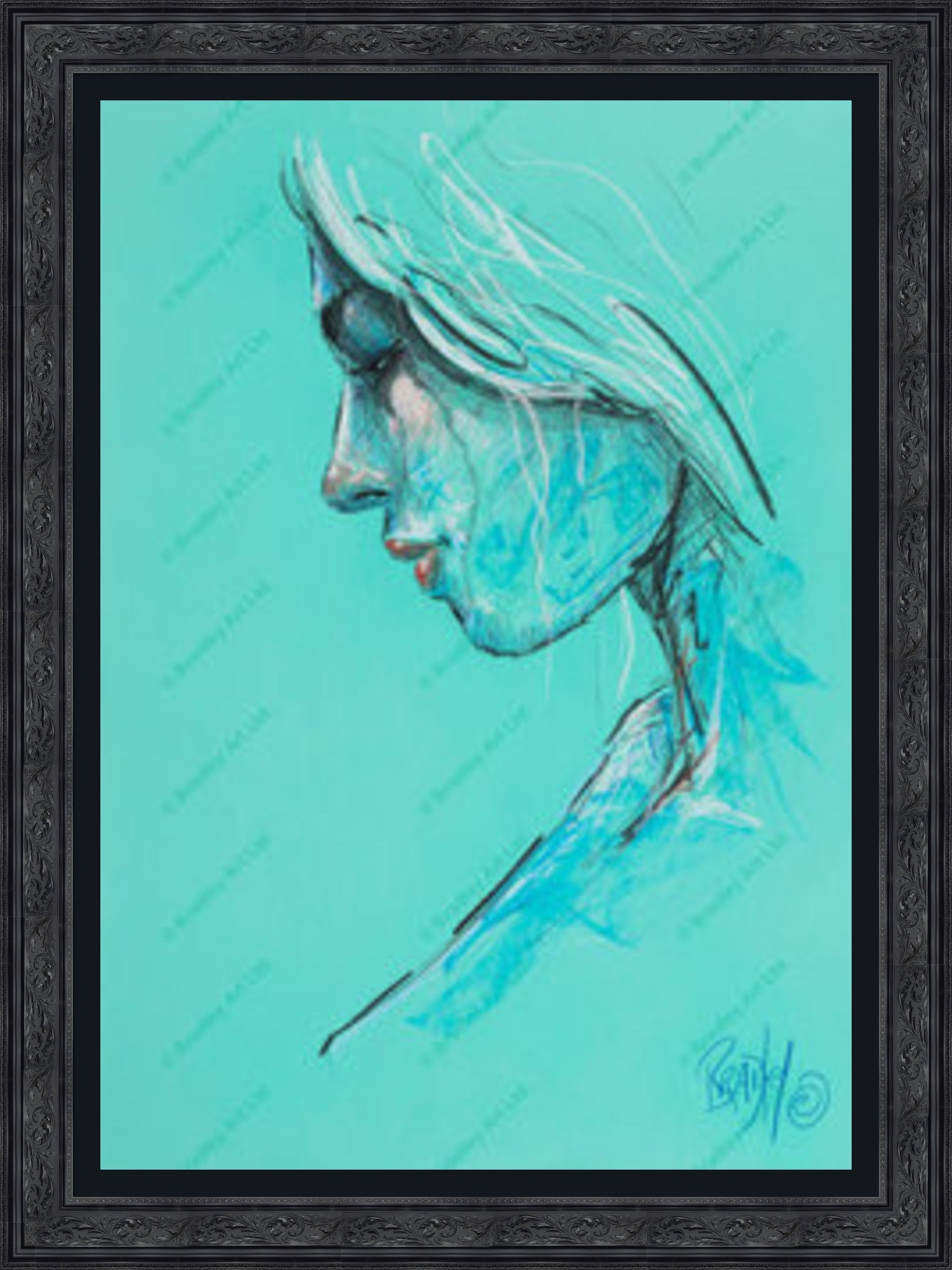 "Study III" (Green) HE Canvas