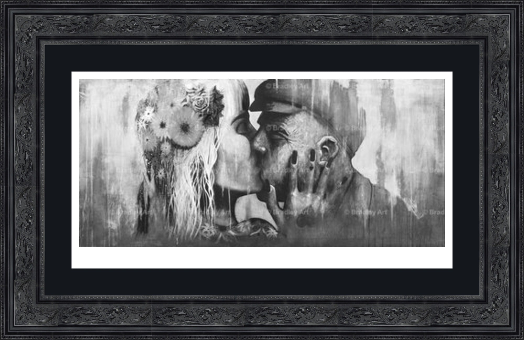 "The Kiss" (B&W) Print