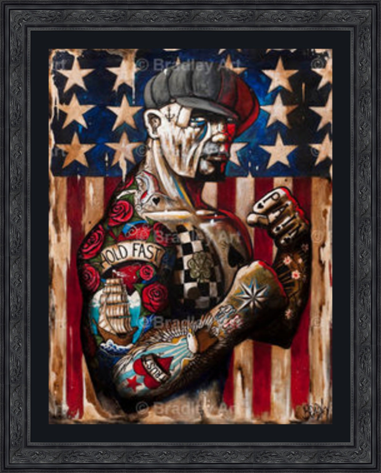 "Hold Fast for Harley Davidson" HE Canvas