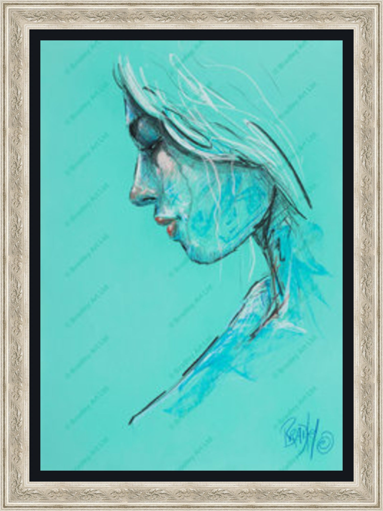 "Study III" (Green) HE Canvas