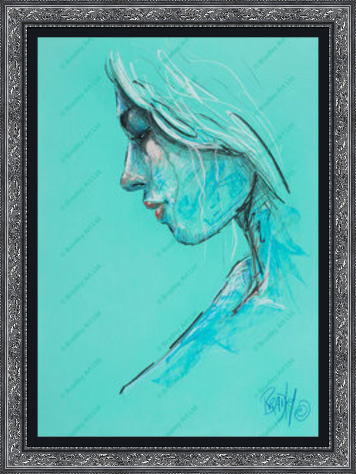 "Study III" (Green) HE Canvas
