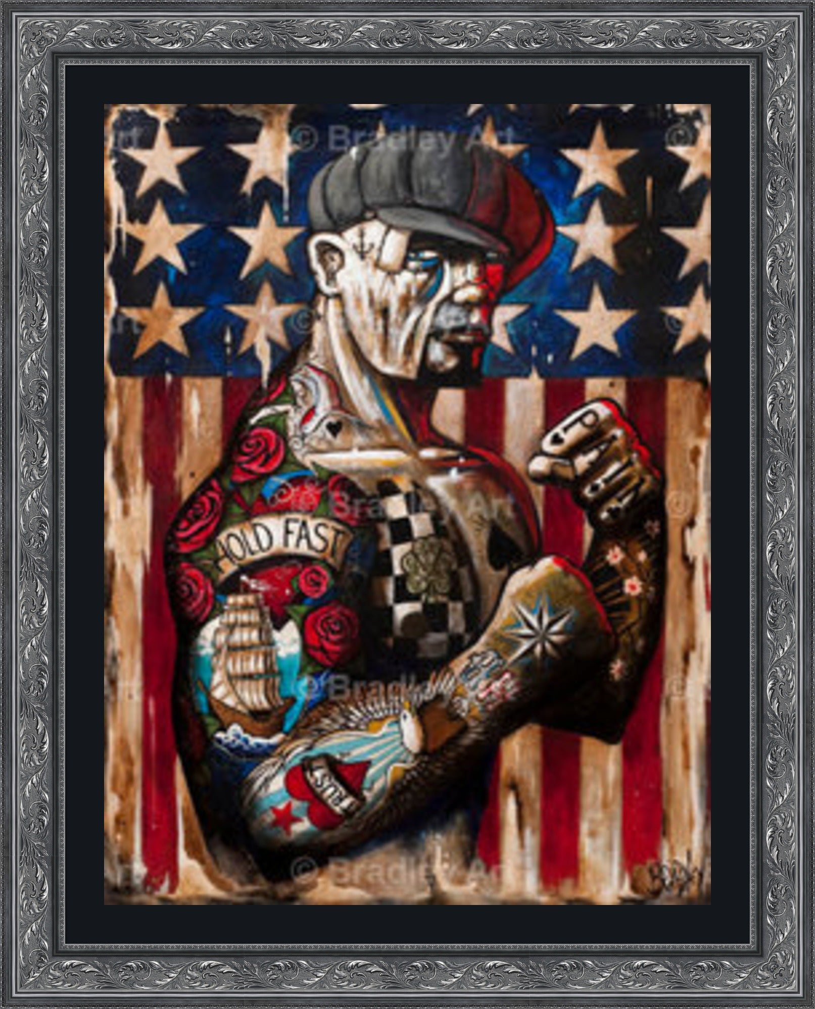"Hold Fast for Harley Davidson" HE Canvas