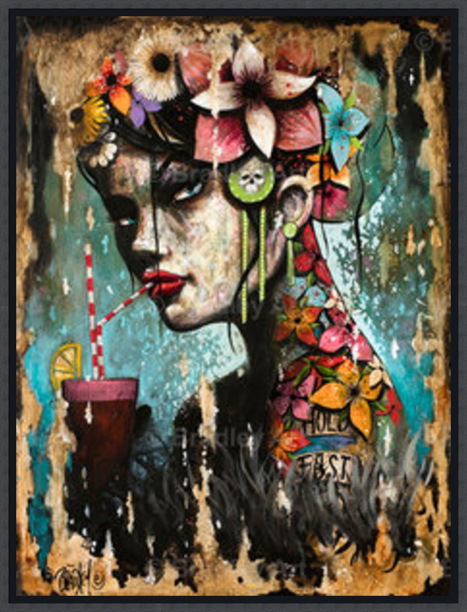 "Hold Fast Girl" Canvas