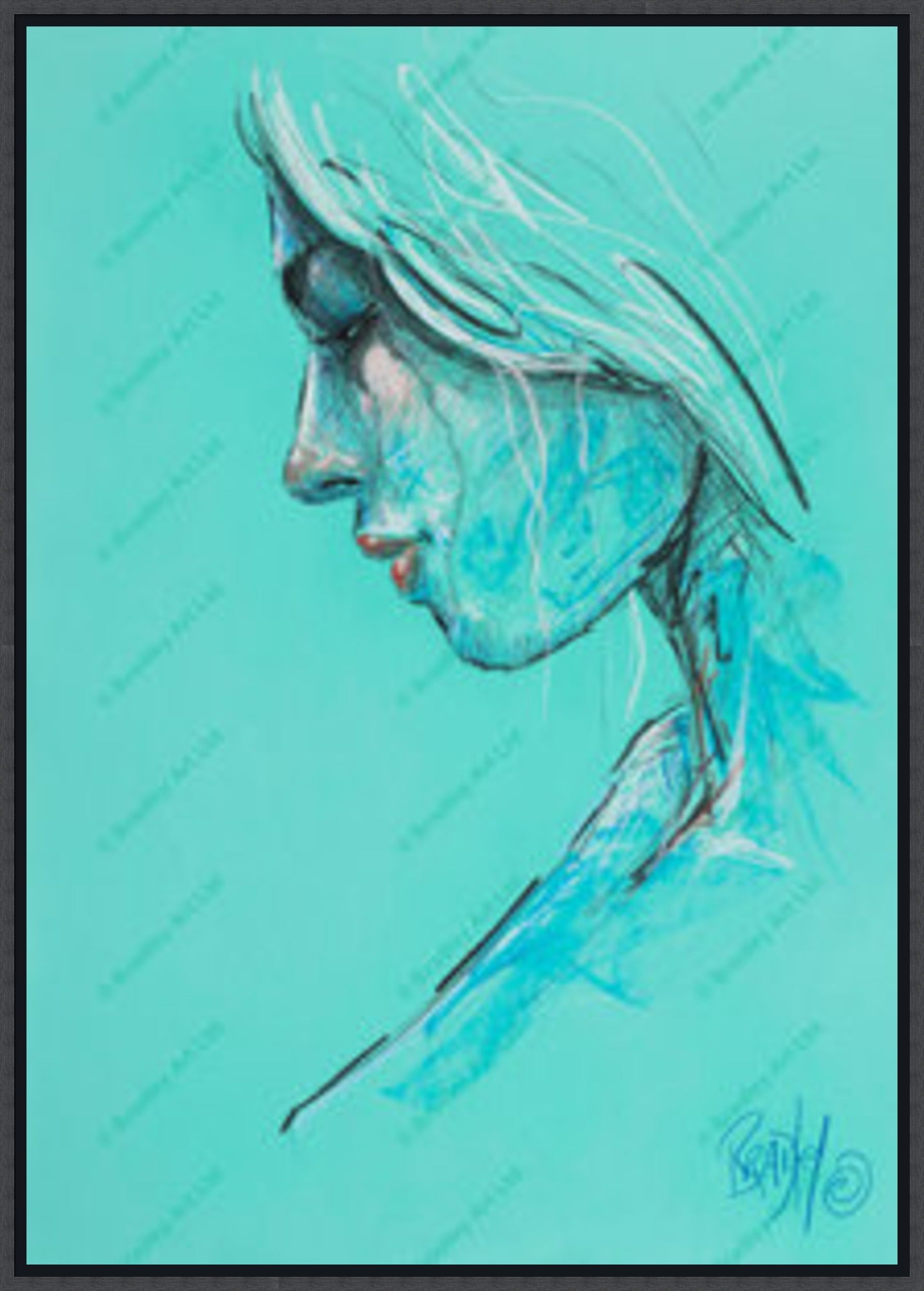"Study III" (Green) HE Canvas