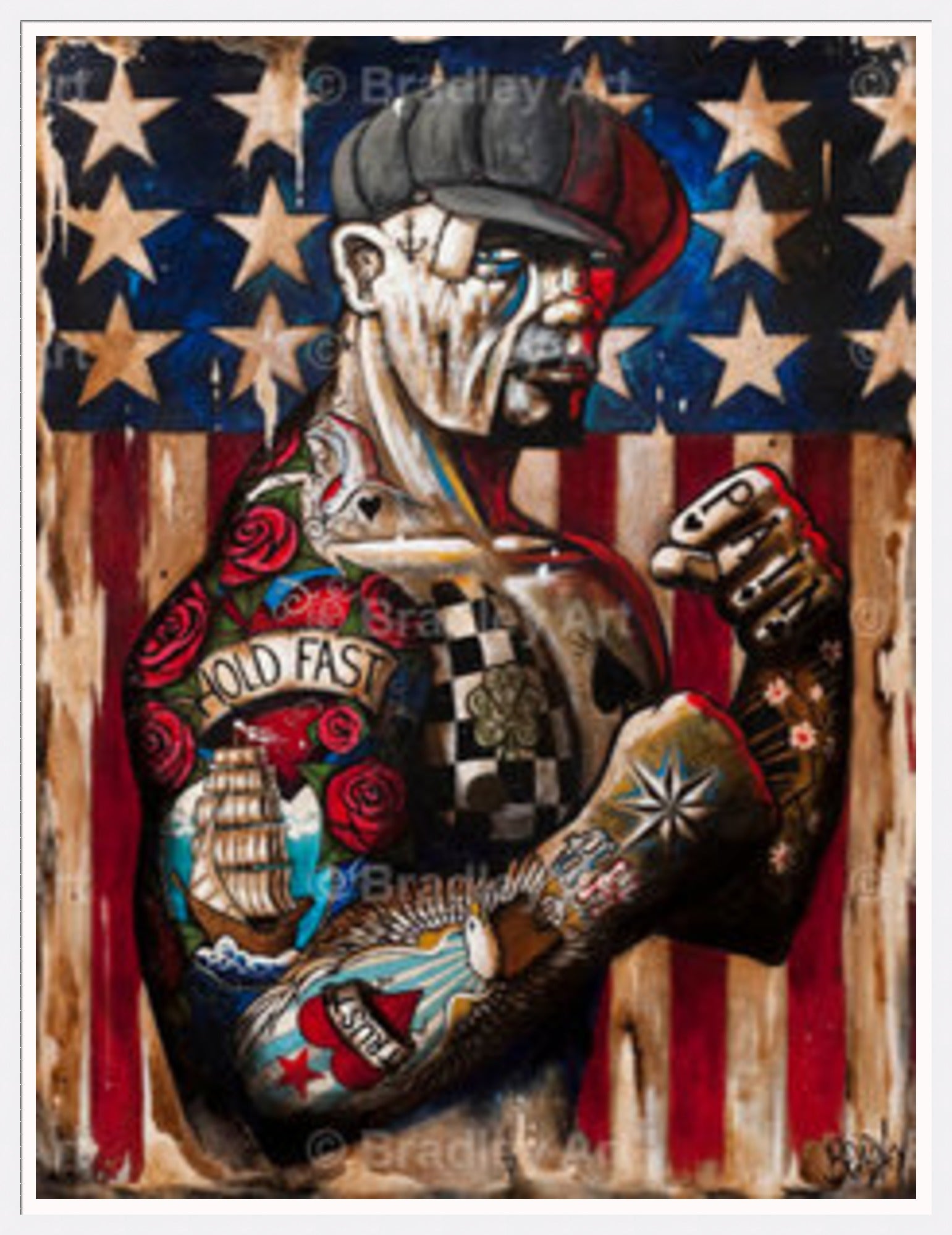 "Hold Fast for Harley Davidson" HE Canvas