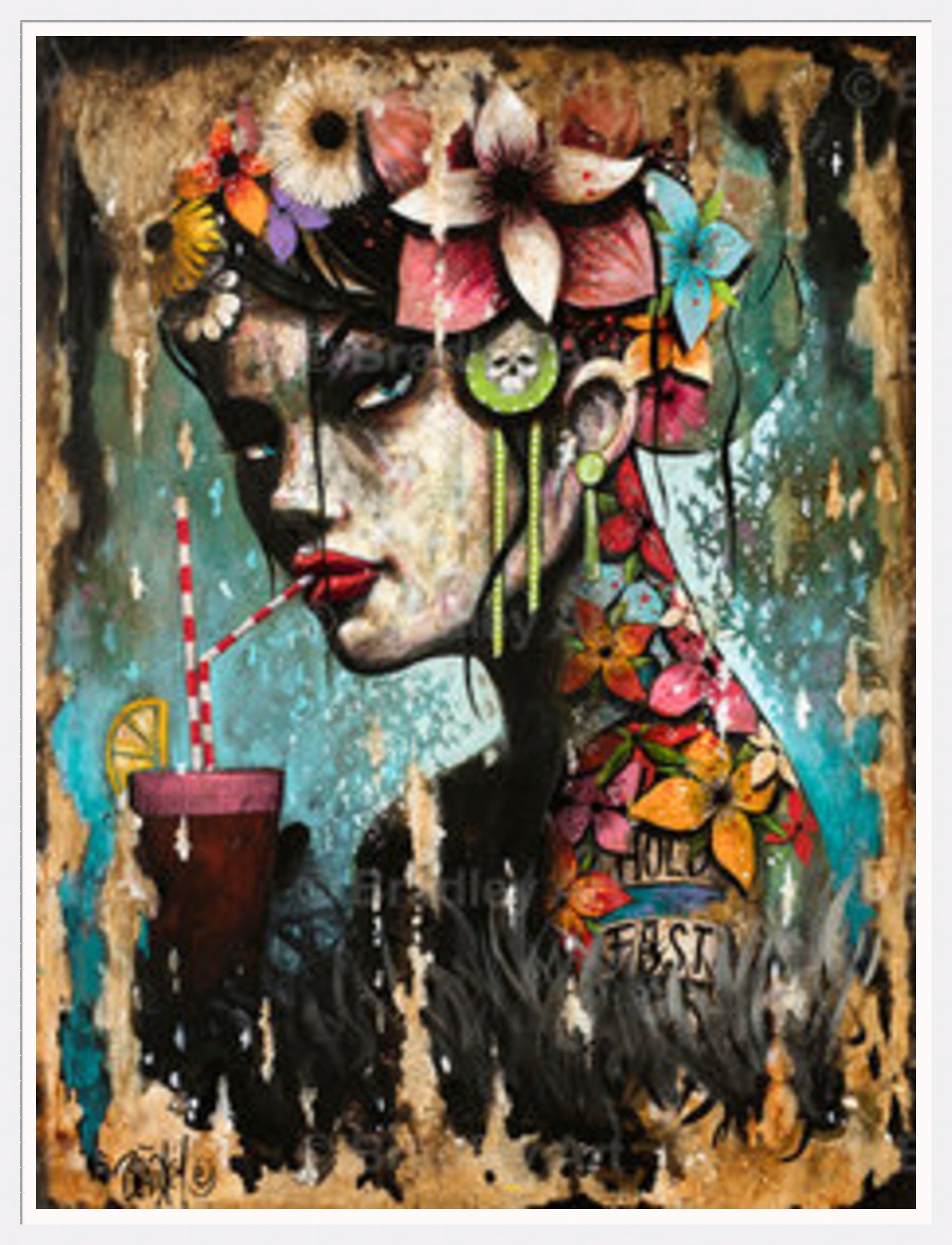 "Hold Fast Girl" Canvas