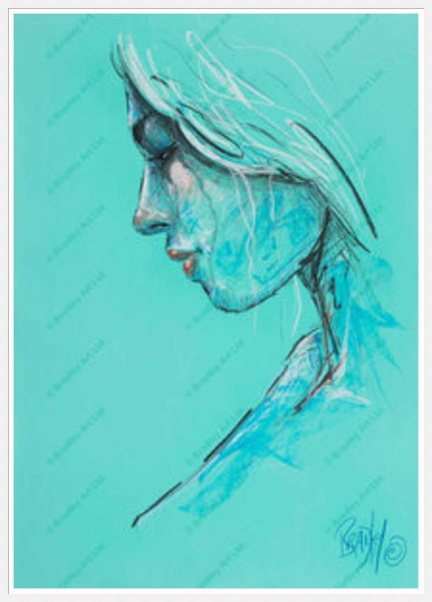 "Study III" (Green) HE Canvas