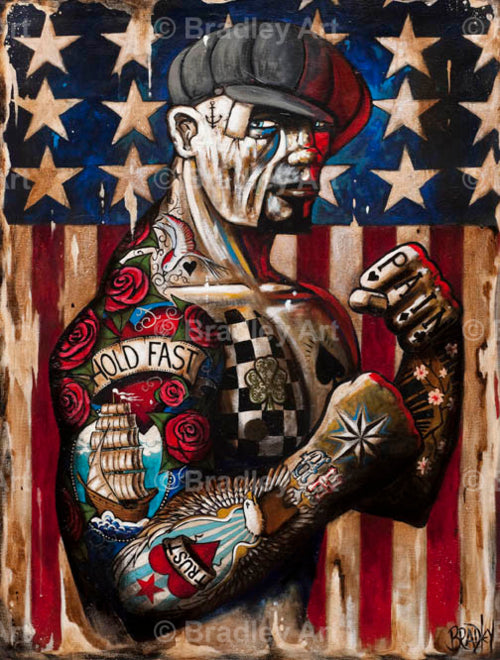 "Hold Fast for Harley Davidson" HE Canvas