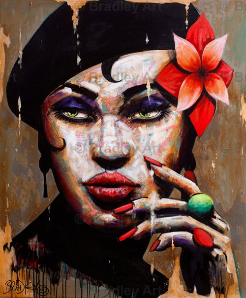 "La Femme en Noir" HE Canvas