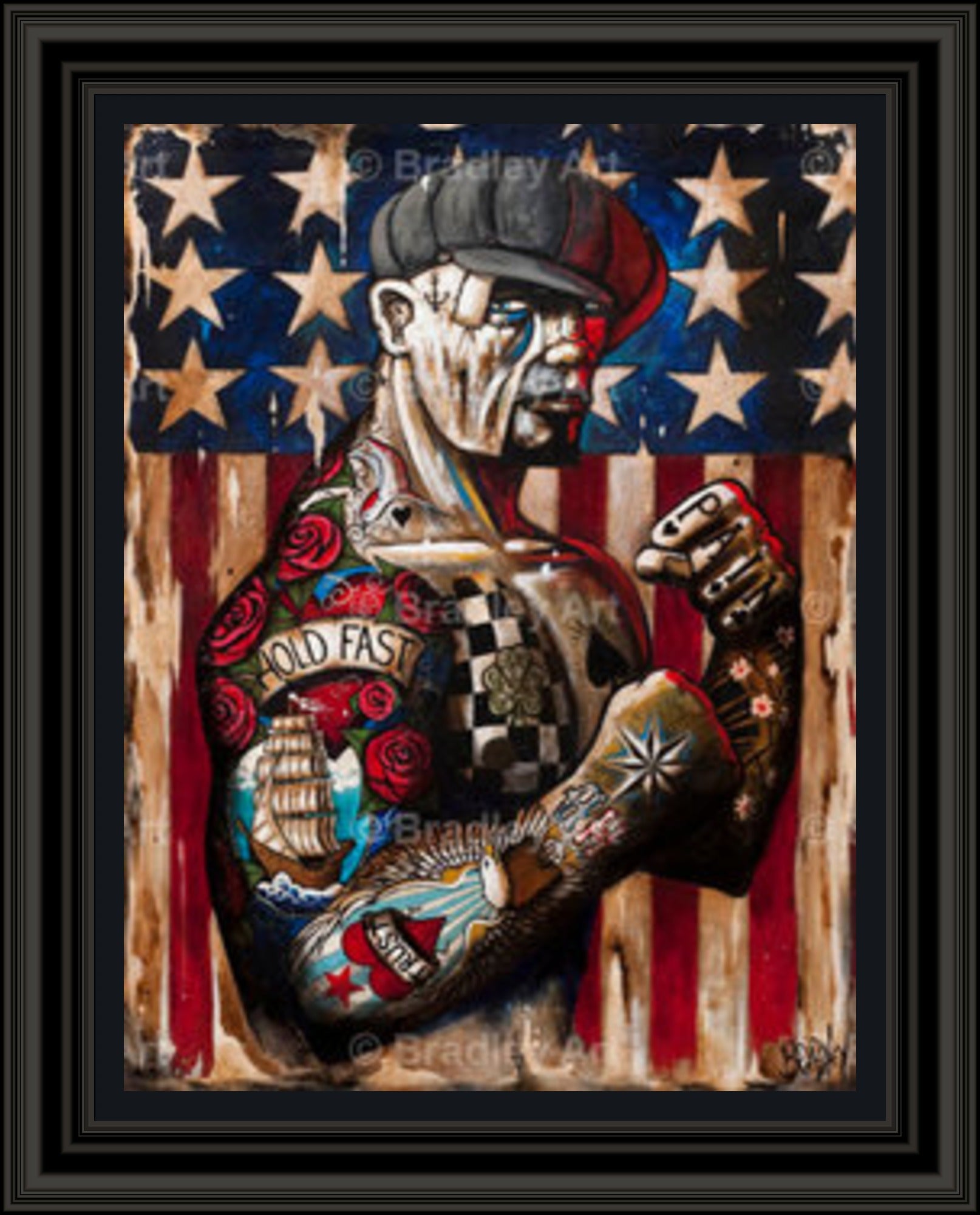 "Hold Fast for Harley Davidson" HE Canvas