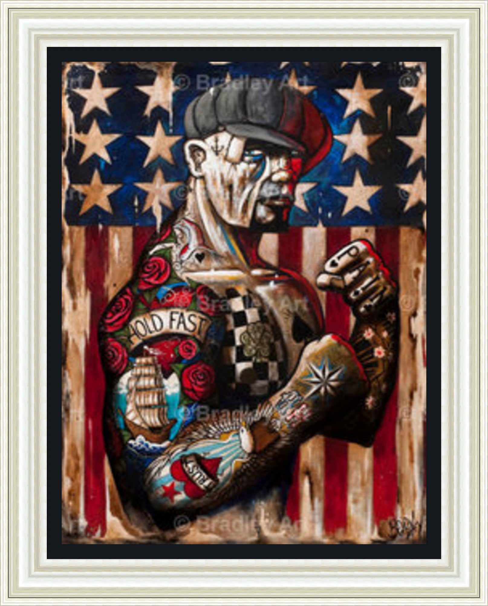 "Hold Fast for Harley Davidson" HE Canvas