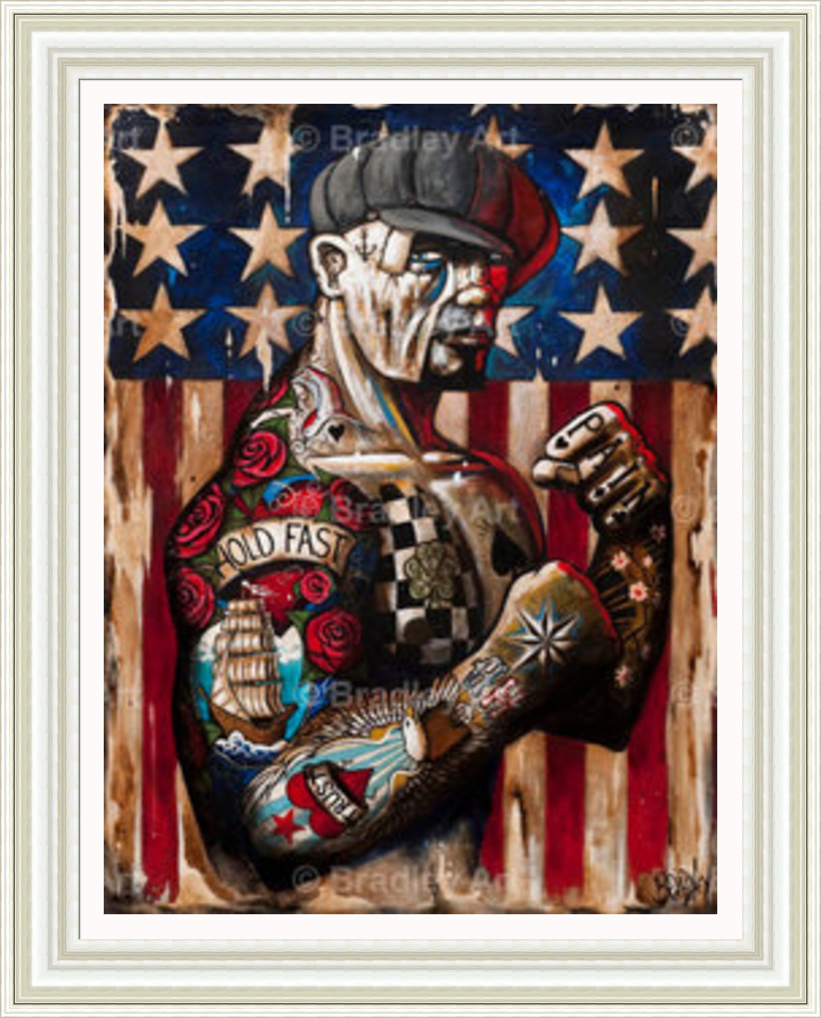 "Hold Fast for Harley Davidson" HE Canvas
