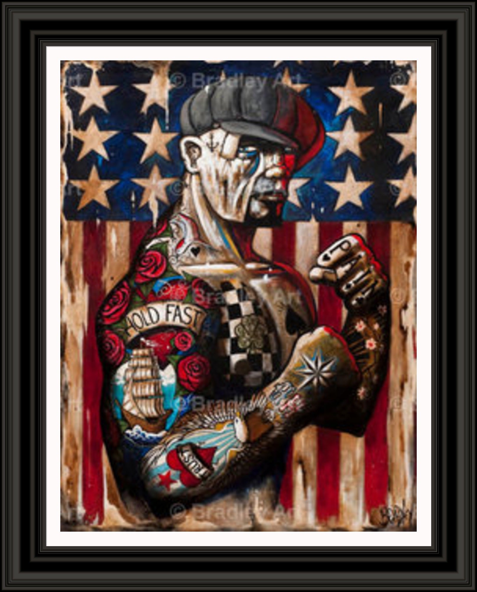 "Hold Fast for Harley Davidson" HE Canvas