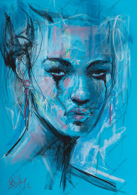 "Study II" (Blue) HE Canvas