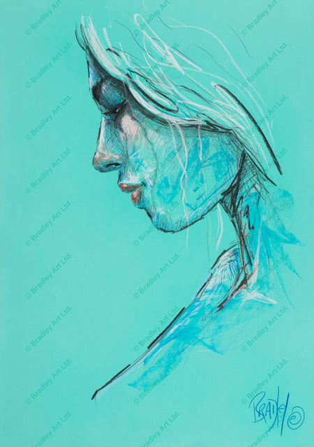 "Study III" (Green) Print