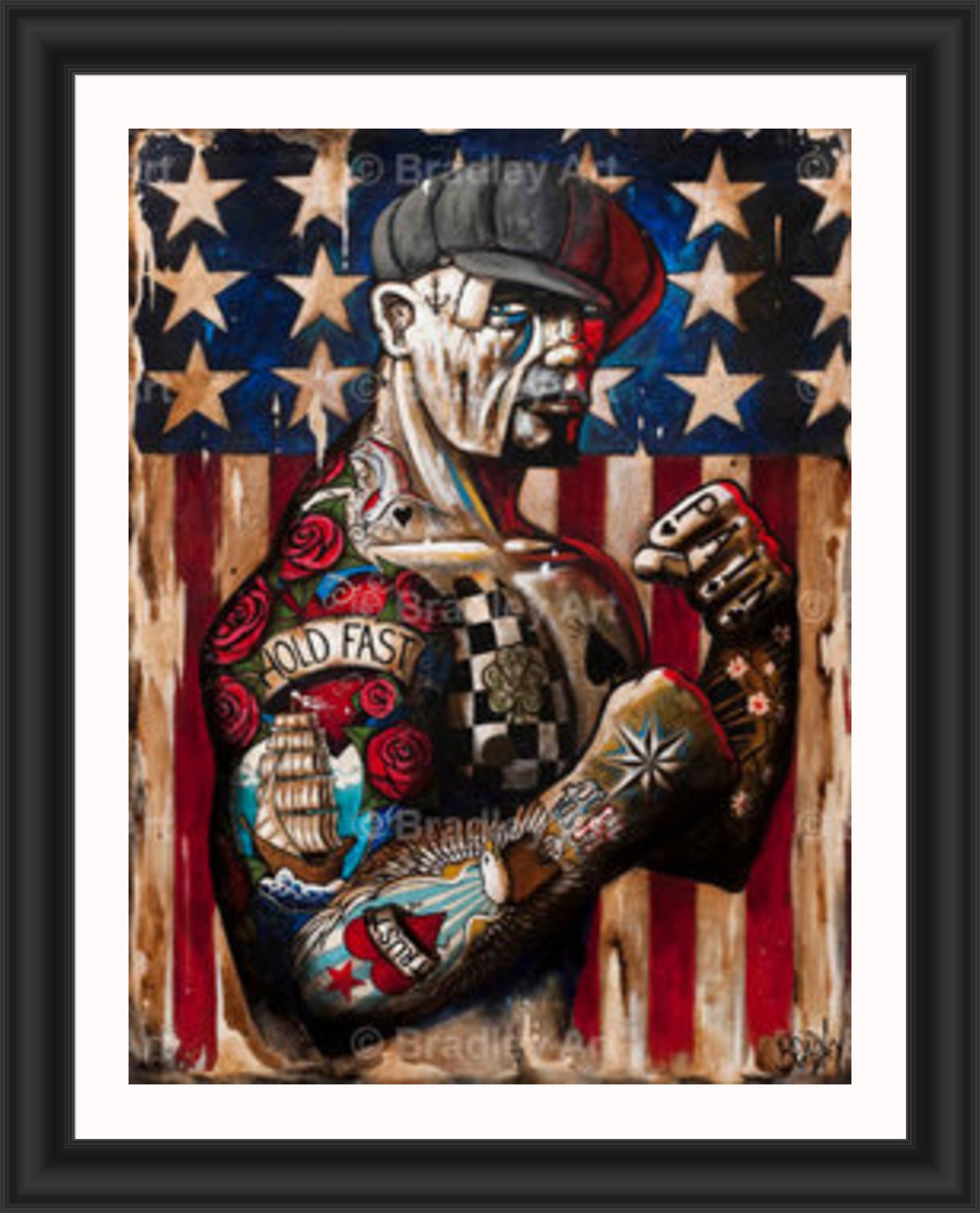 "Hold Fast for Harley Davidson" HE Canvas