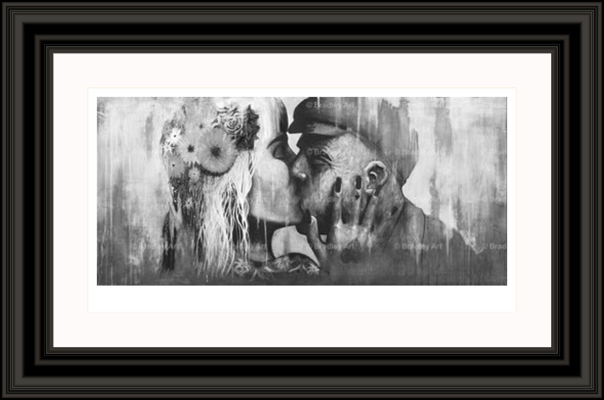 "The Kiss" (B&W) Print