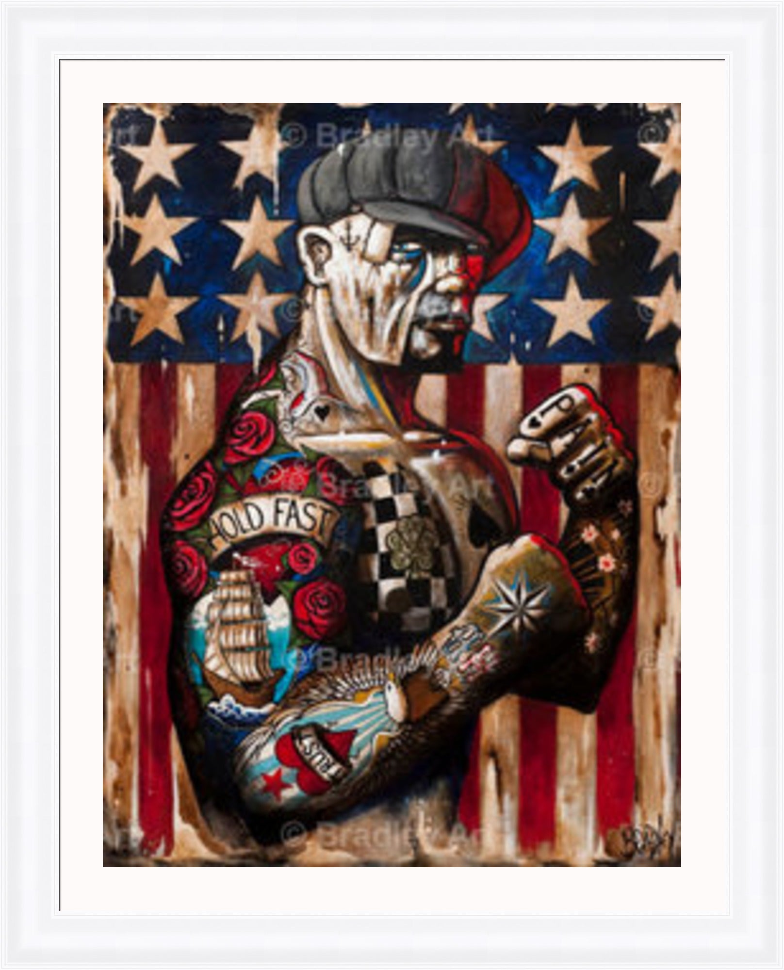 "Hold Fast for Harley Davidson" HE Canvas
