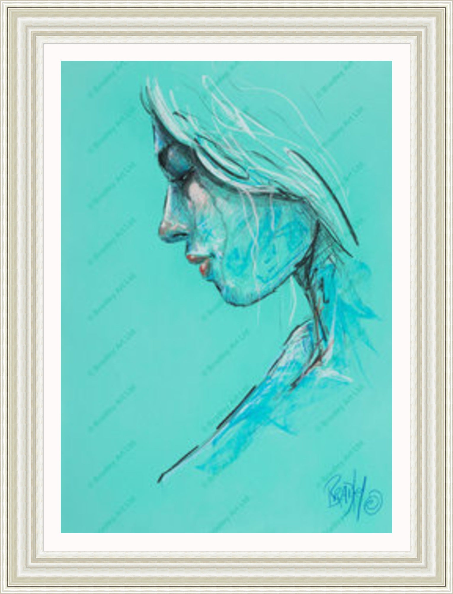 "Study III" (Green) HE Canvas