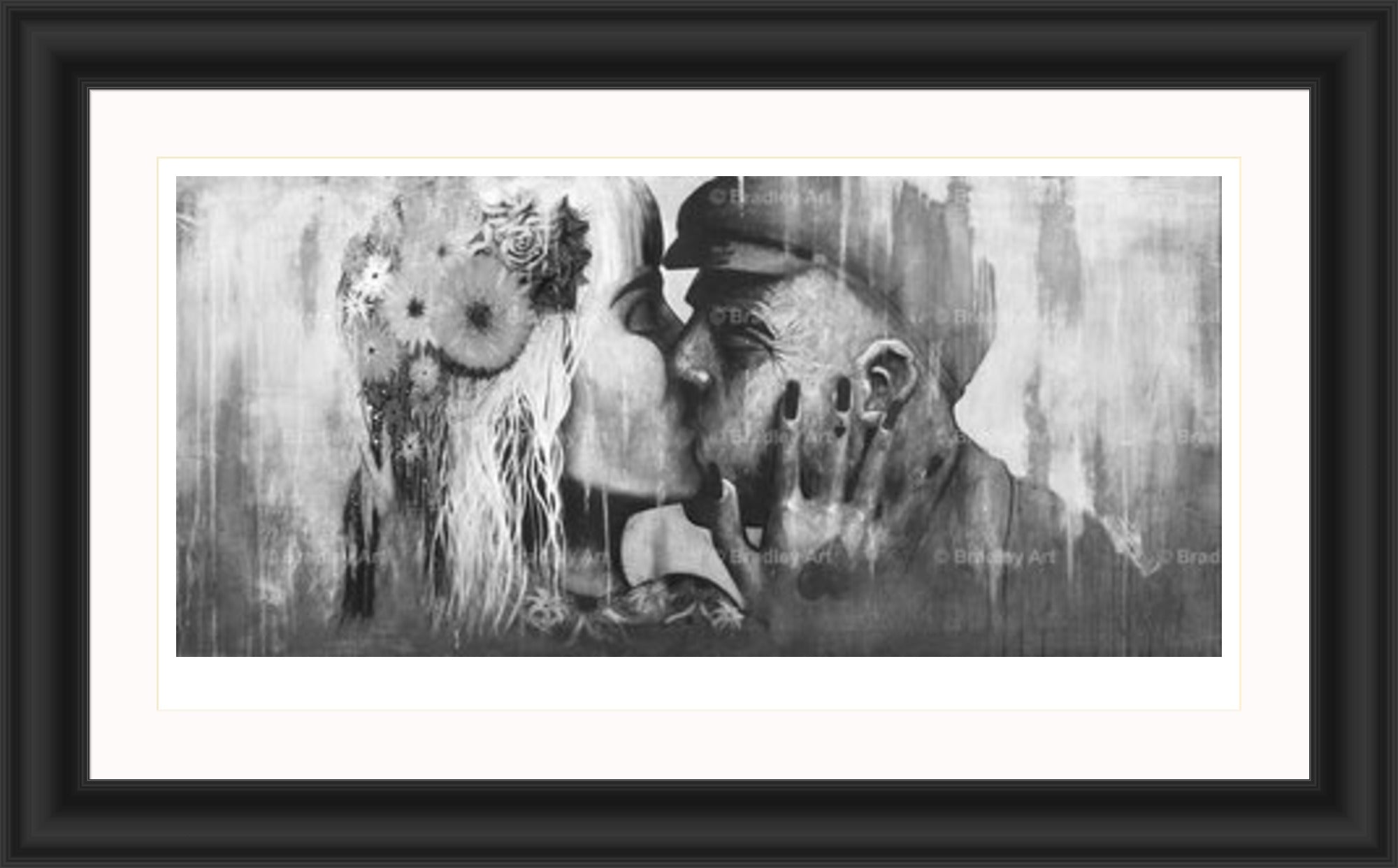 "The Kiss" (B&W) Print