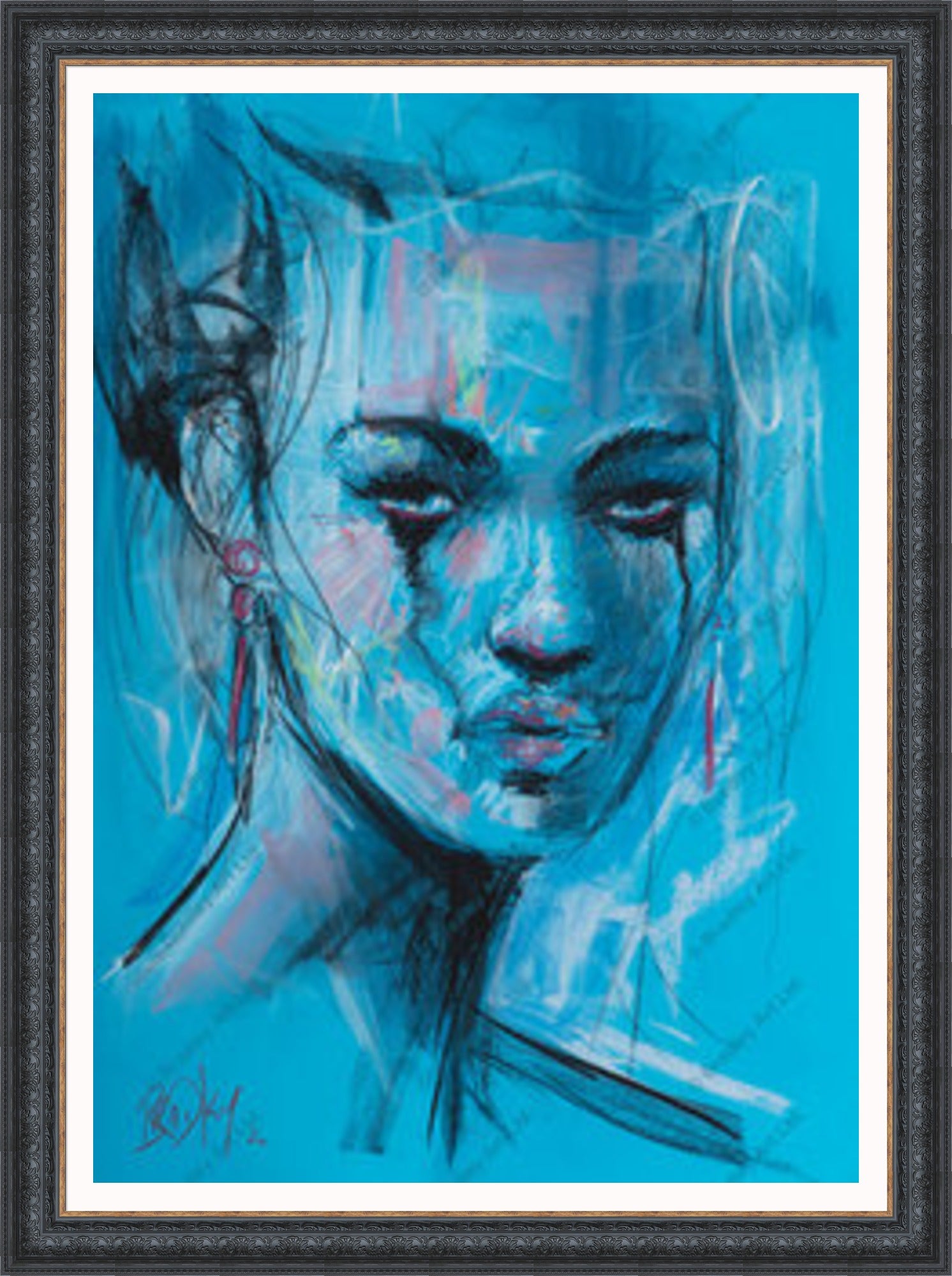"Study II" (Blue) HE Canvas