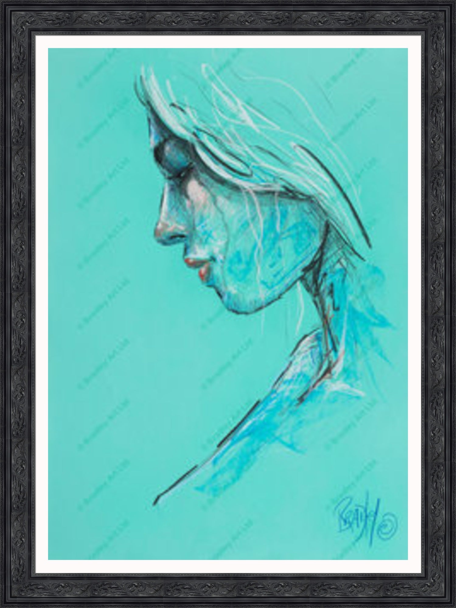 "Study III" (Green) HE Canvas