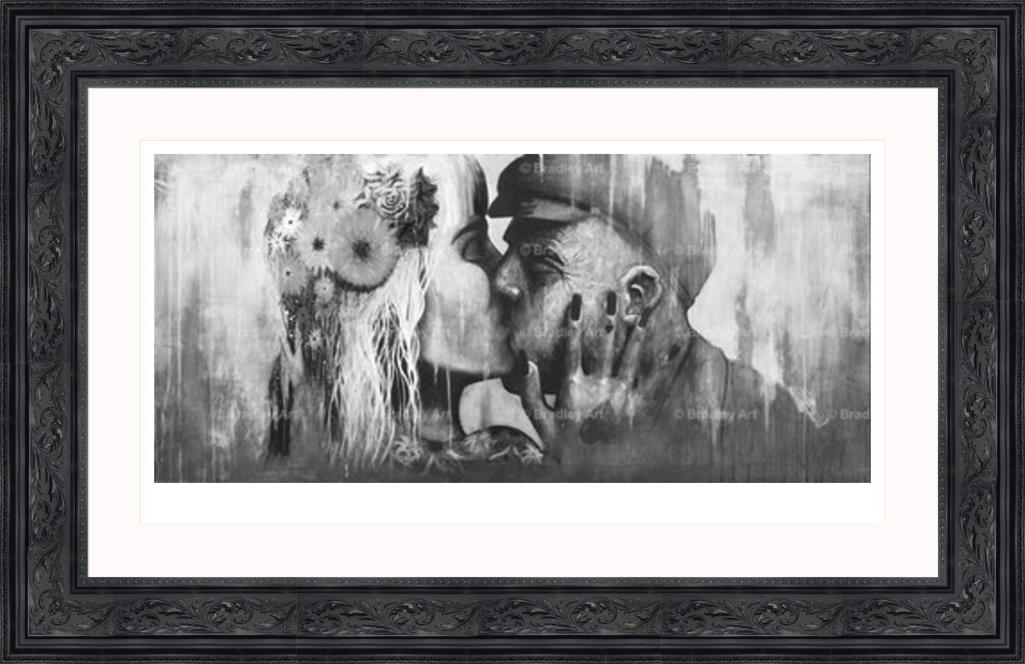 "The Kiss" (B&W) Print