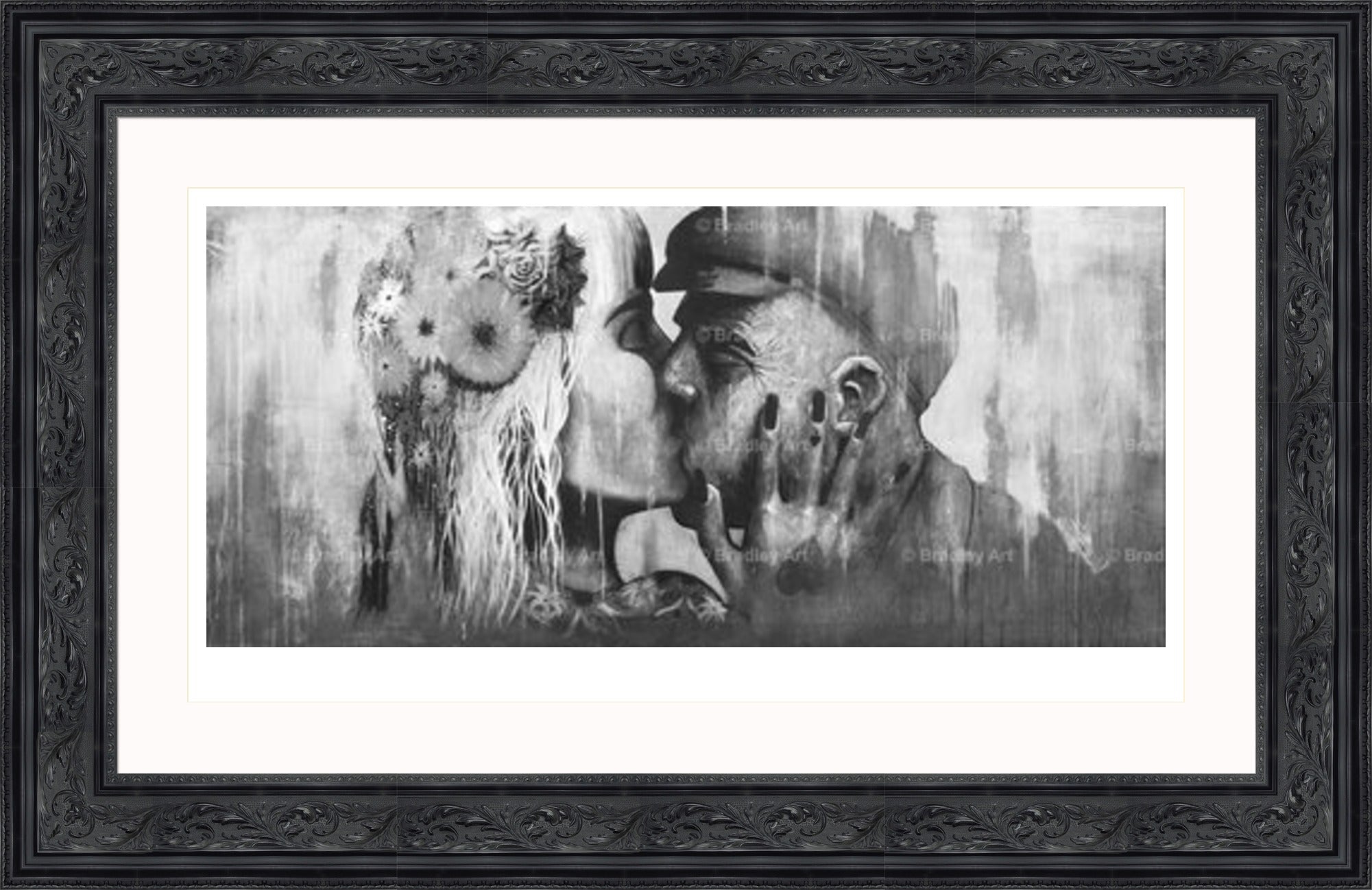 "The Kiss" (B&W) Print