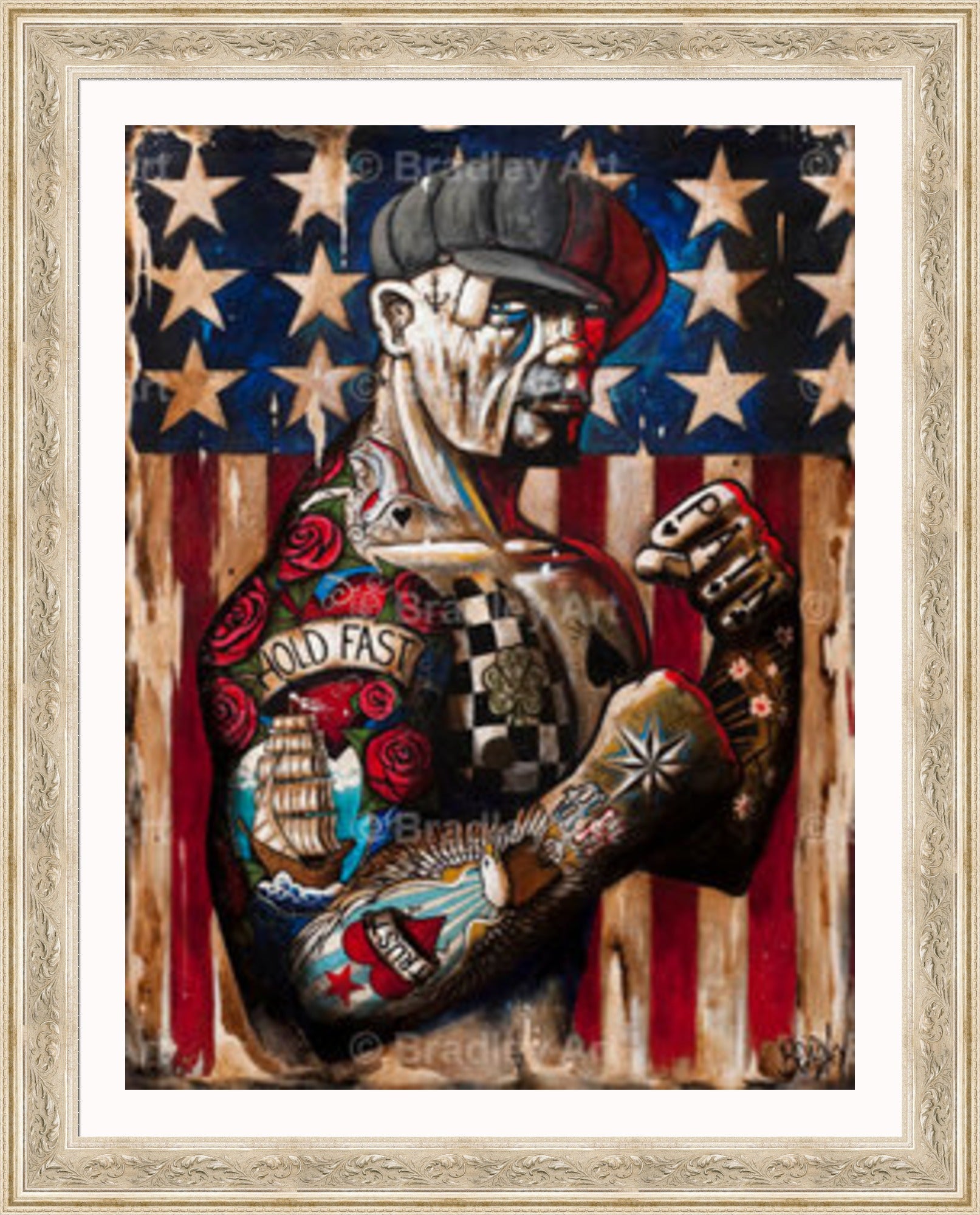 "Hold Fast for Harley Davidson" HE Canvas