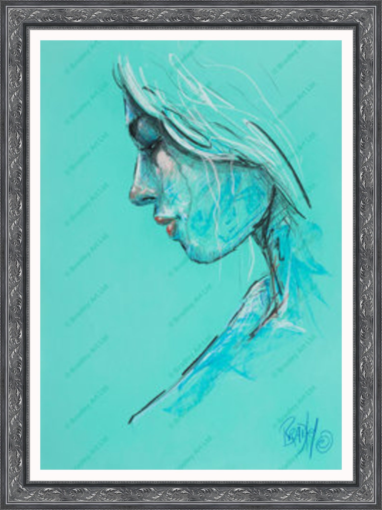 "Study III" (Green) HE Canvas