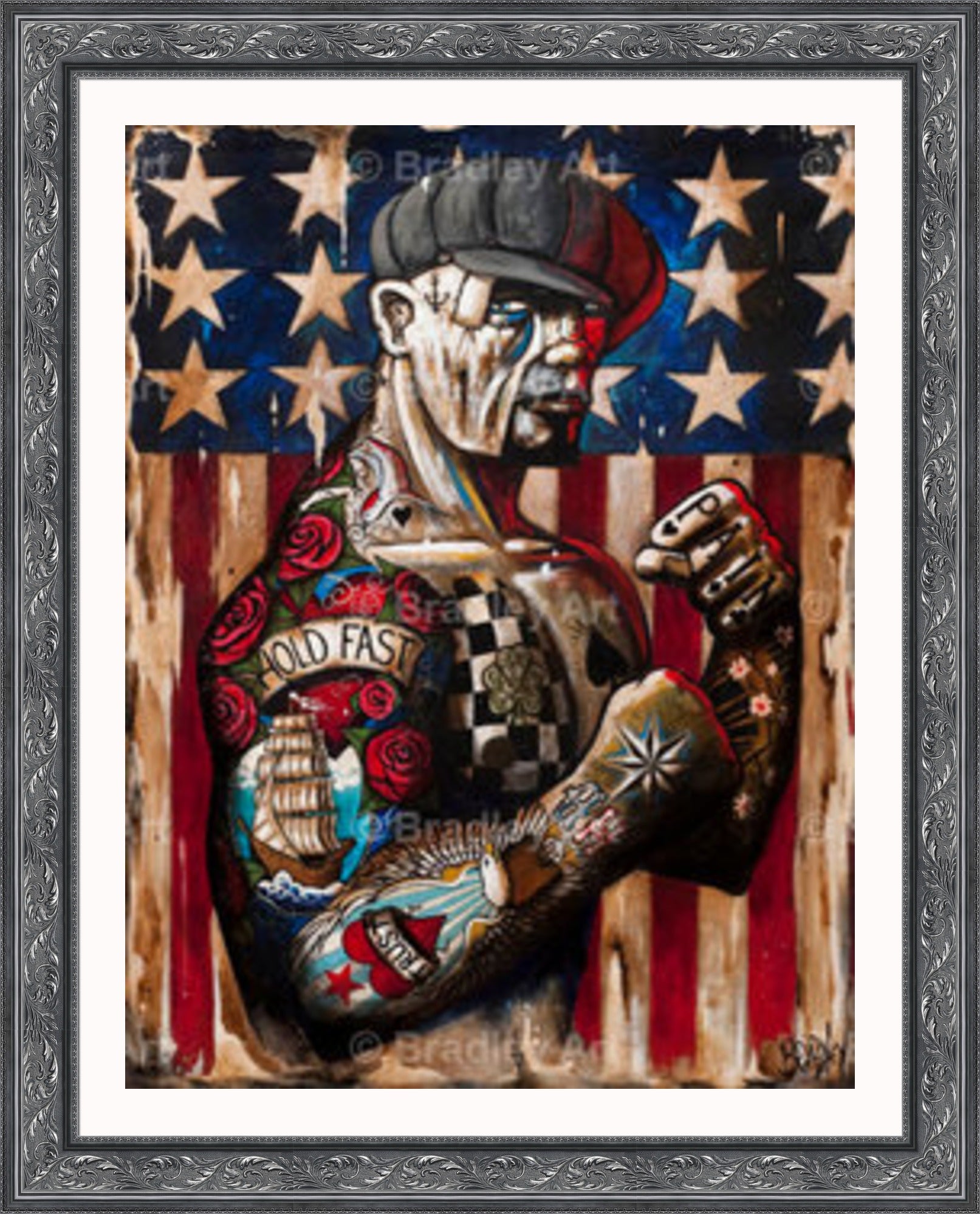 "Hold Fast for Harley Davidson" HE Canvas